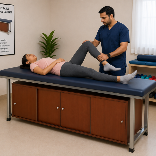 Treatment Table with Storage Rack